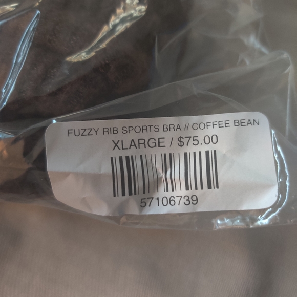 Laina Rauma Fuzzy Rib SET Sports Bra and Thong in Coffee Bean - Picture 3 of 10